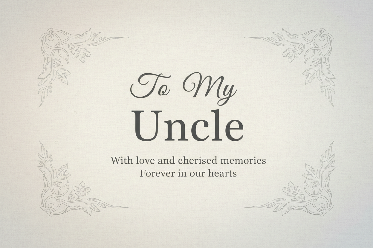 To My Uncle