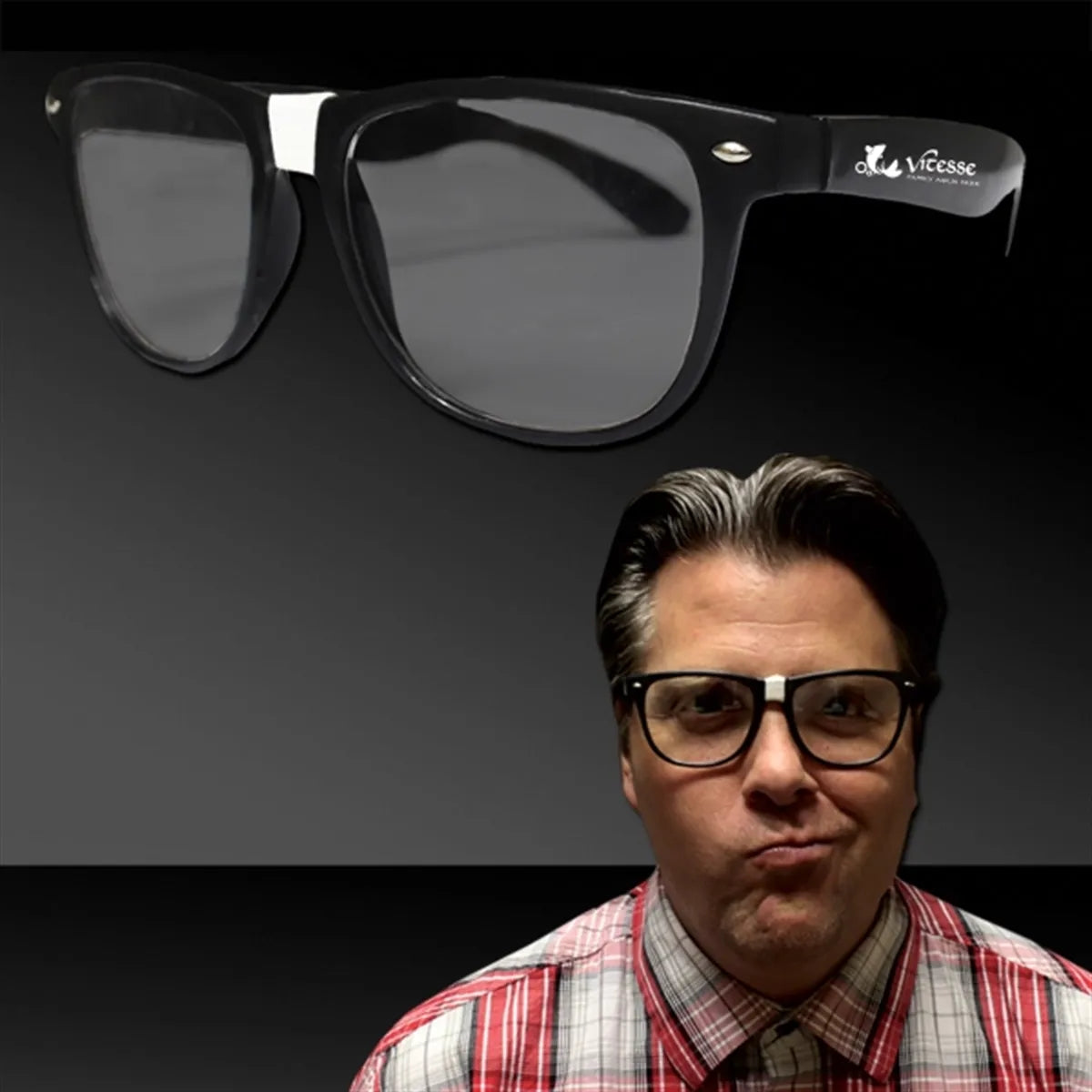 Black Frame Nerd Glasses