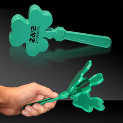 Green Shamrock Hand Clapper