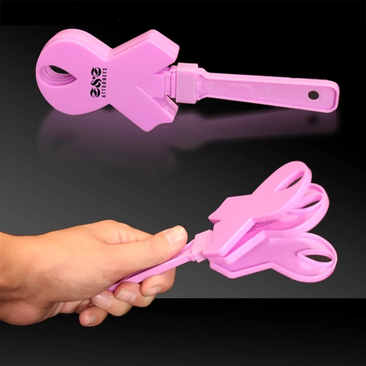 Pink Ribbon Hand Clapper