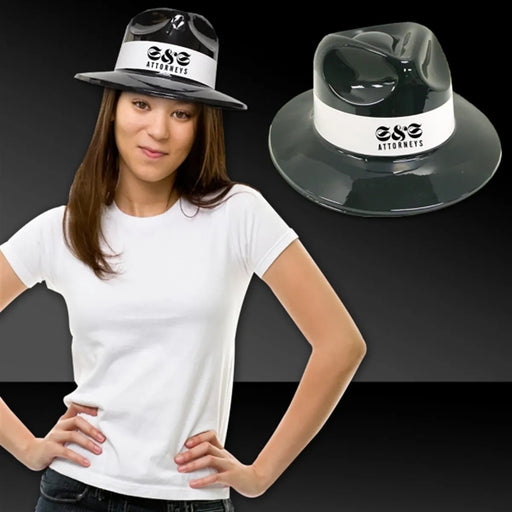 Plastic Fedora with Contrast Band