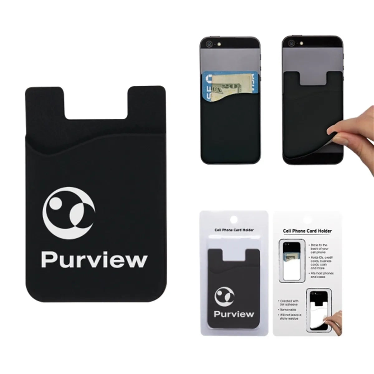 Cell Phone Card Holder w/Packaging