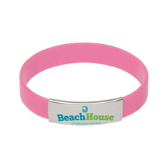 Silicone Bracelet with Metal accent