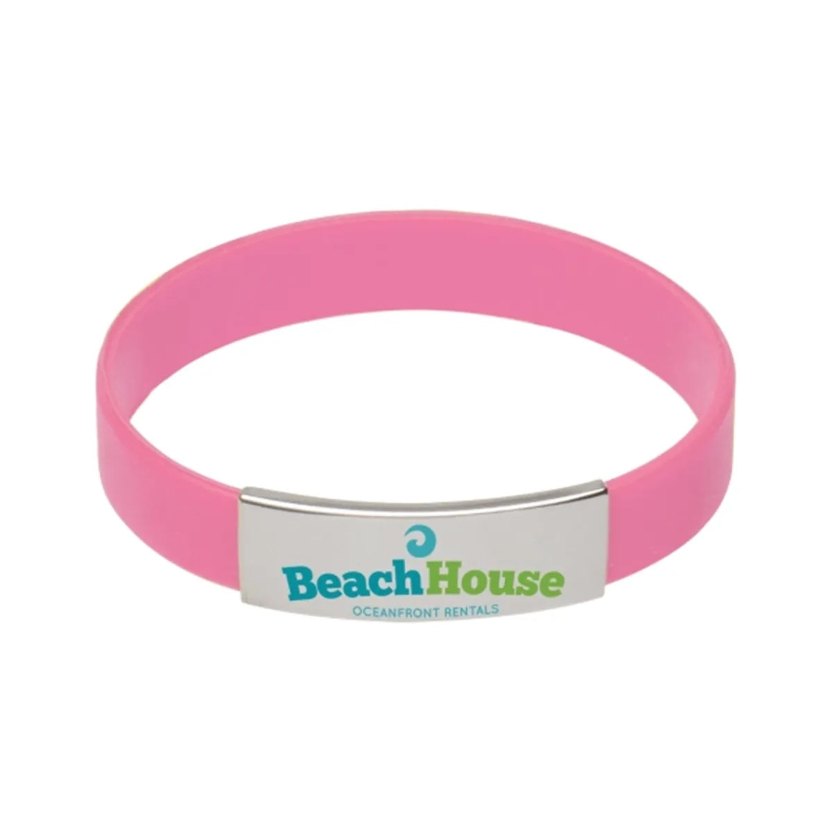 Silicone Bracelet with Metal accent