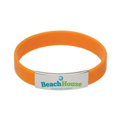 Silicone Bracelet with Metal accent