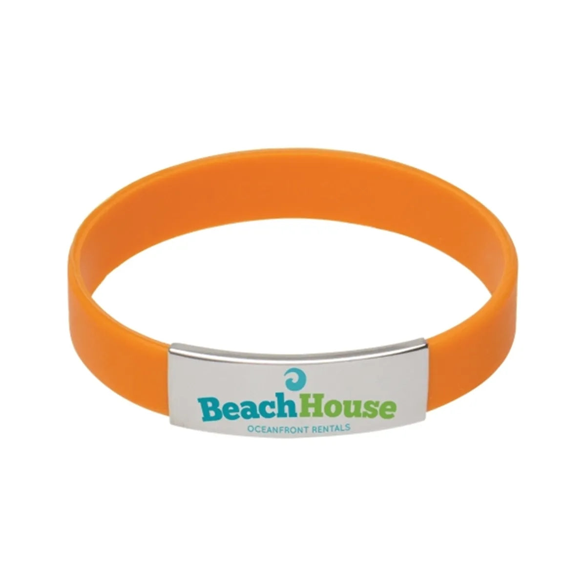 Silicone Bracelet with Metal accent