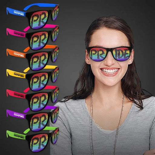 Rainbow Pride Imprinted-Lens Sunglasses