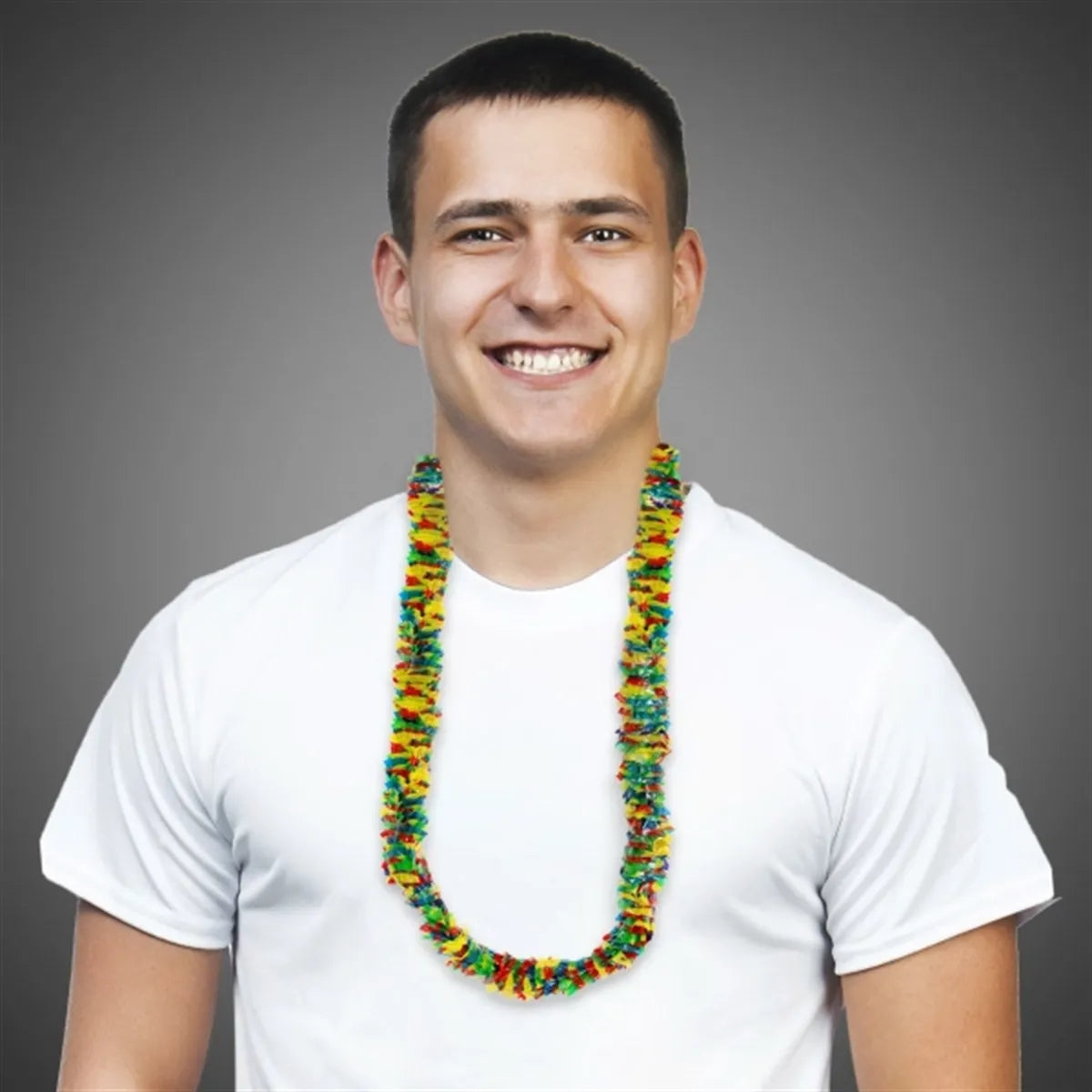 Plastic Multi-Color Lei 36"