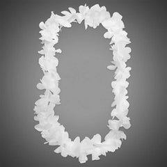 White Silk Flower Lei