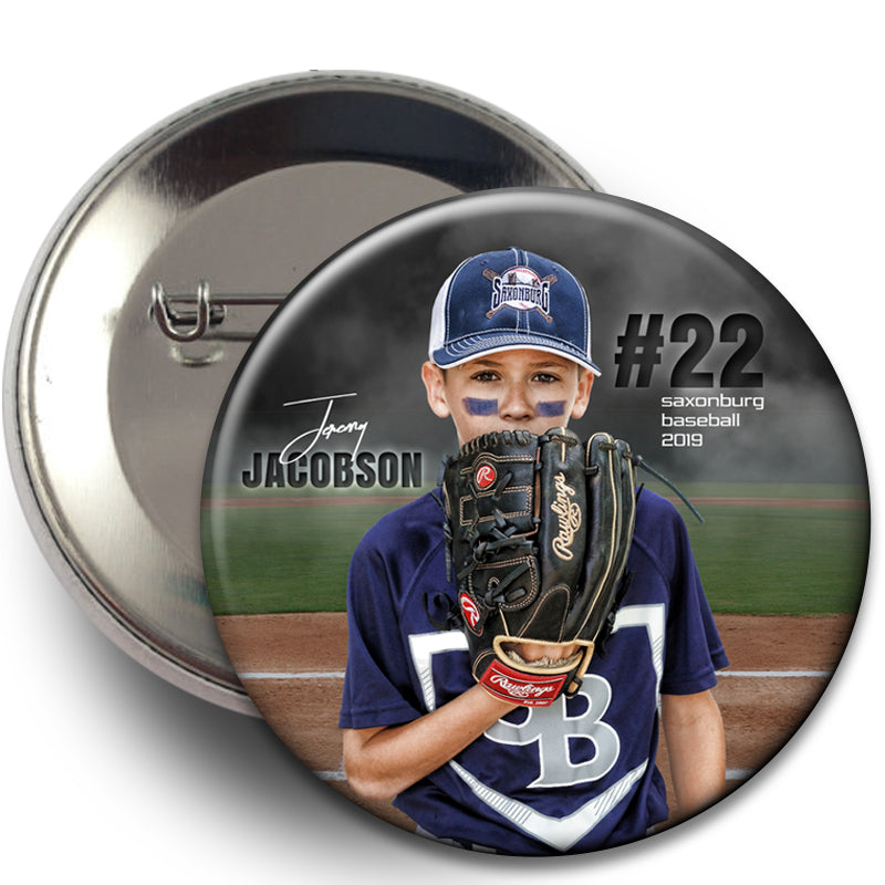 21B - In The Shadows Baseball Button
