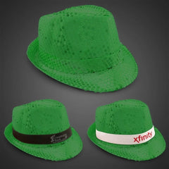 Sequin Fedora — Black