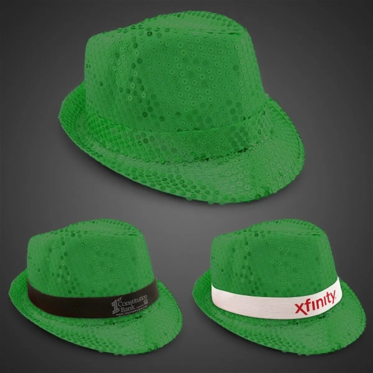 Sequin Fedora — Black