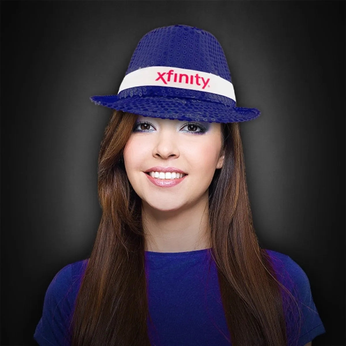 Sequin Fedora — Black
