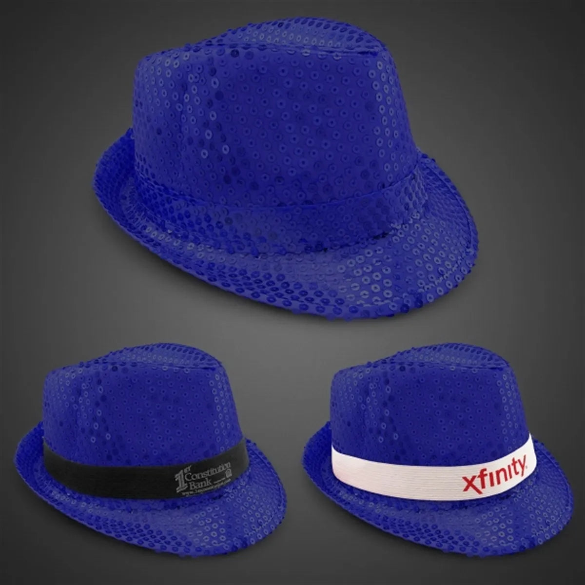 Sequin Fedora — Black