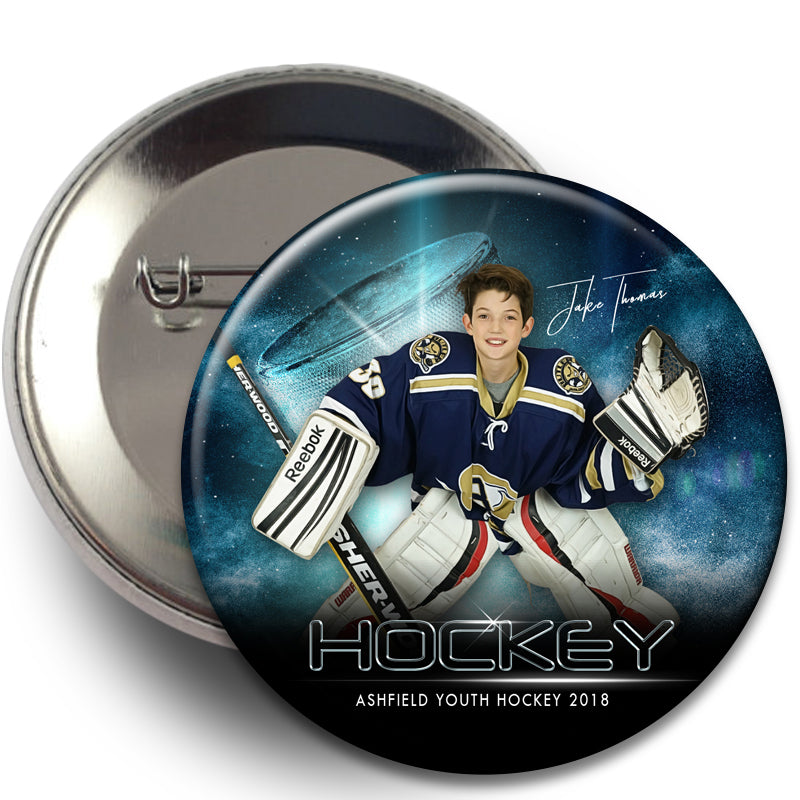 24B - Platinum Burst Hockey Button