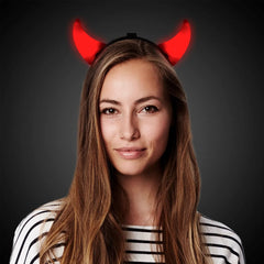 Light-Up Red Devil Horn Head Bopper