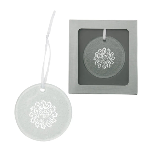 Hammered Glass Holiday Christmas Tree Ornament