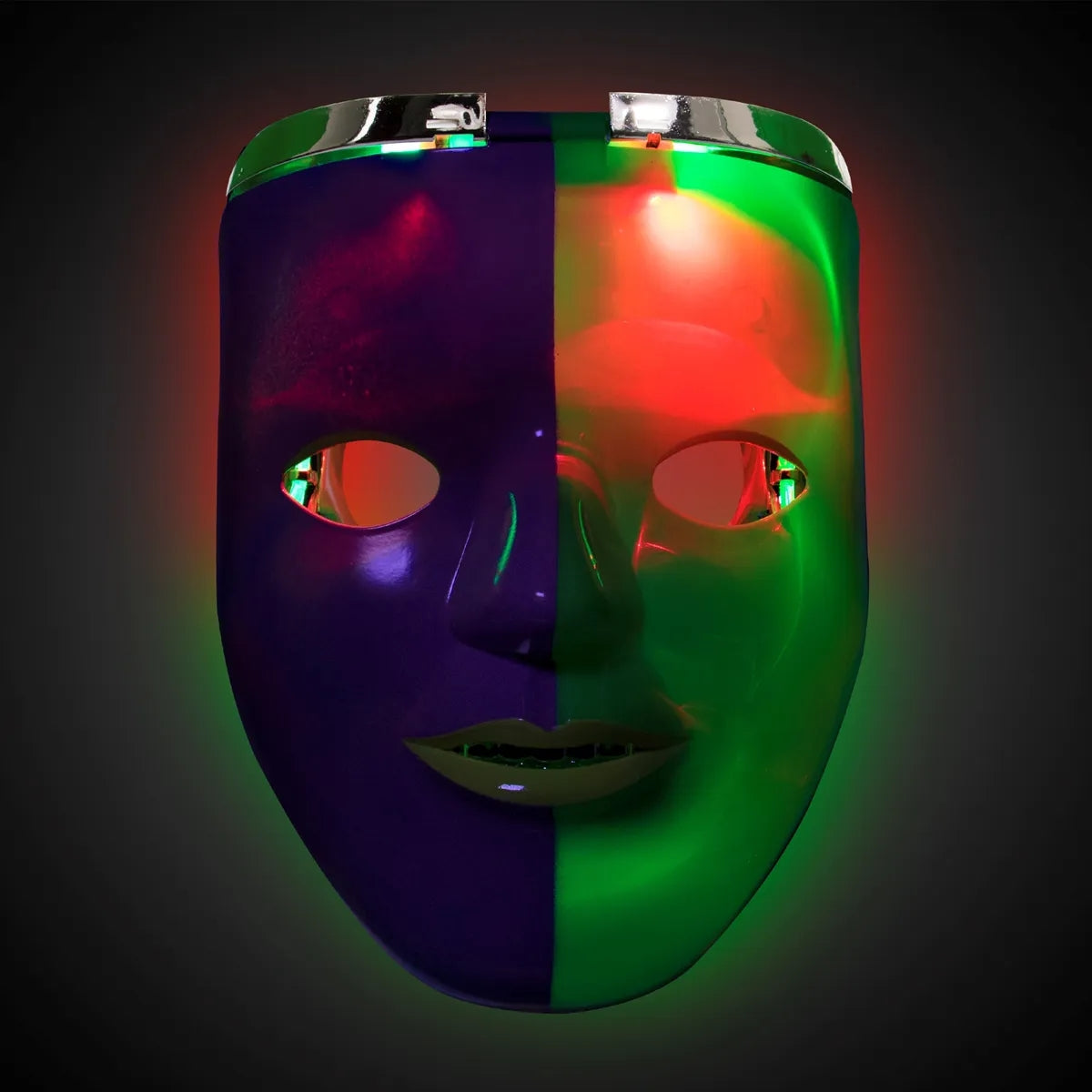 Mardi Gras Light-Up Double Face Mask