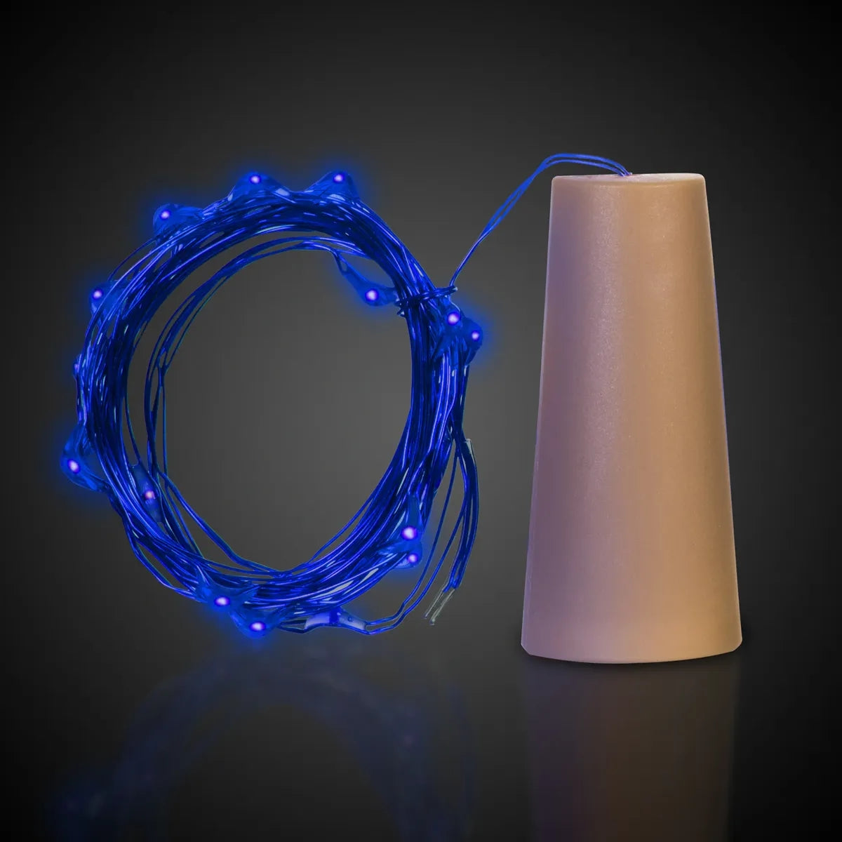 Blue Cork Bottle String Light Set