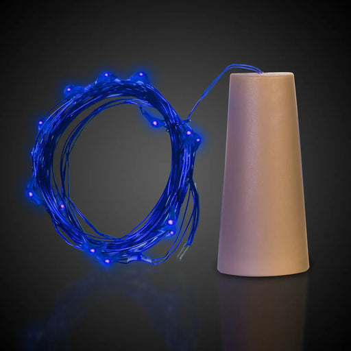 Blue Cork Bottle String Light Set