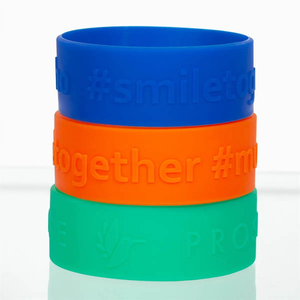 1" Embossed Silicone Wristband
