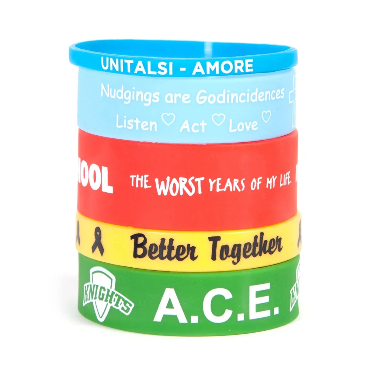 1/2" Silk-Screened Silicone Wristband