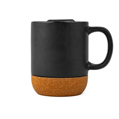12 oz. Cork-Ceramic Mug w/ Lid