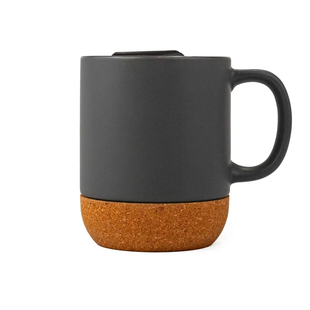 12 oz. Cork-Ceramic Mug w/ Lid