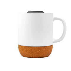 12 oz. Cork-Ceramic Mug w/ Lid