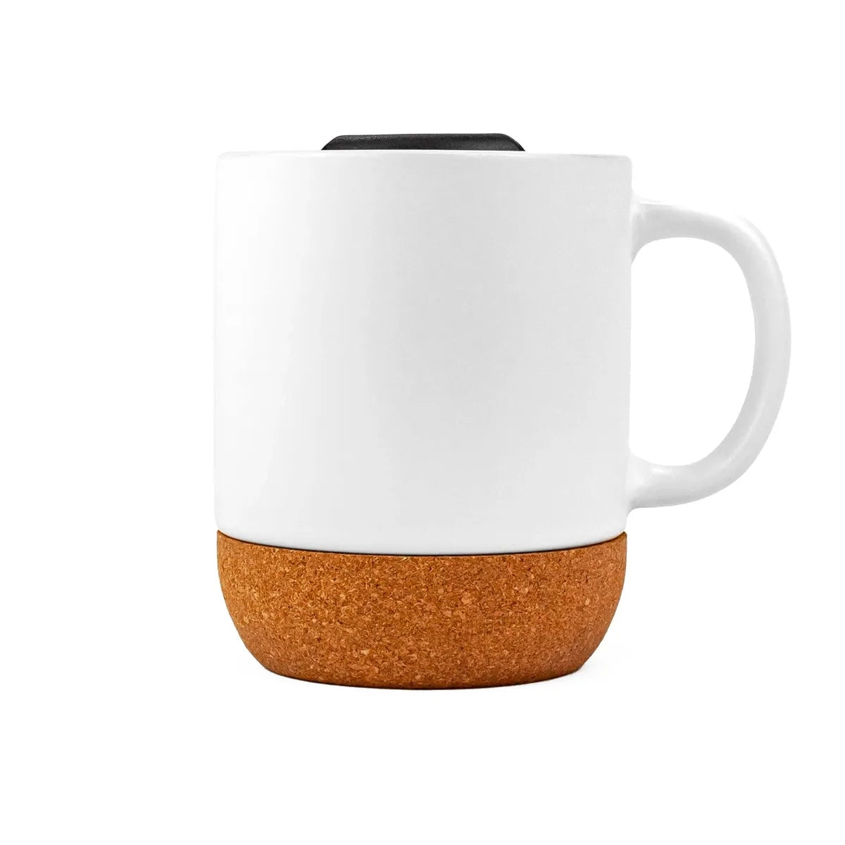 12 oz. Cork-Ceramic Mug w/ Lid