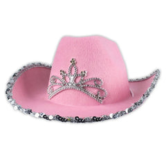 Flashing Pink LED Cowboy Hat