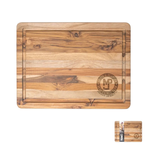 16" x 12" Teak Wood Cutting Board with Juice Groove