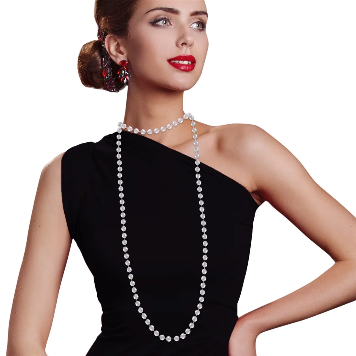 White Pearl Bead Necklace