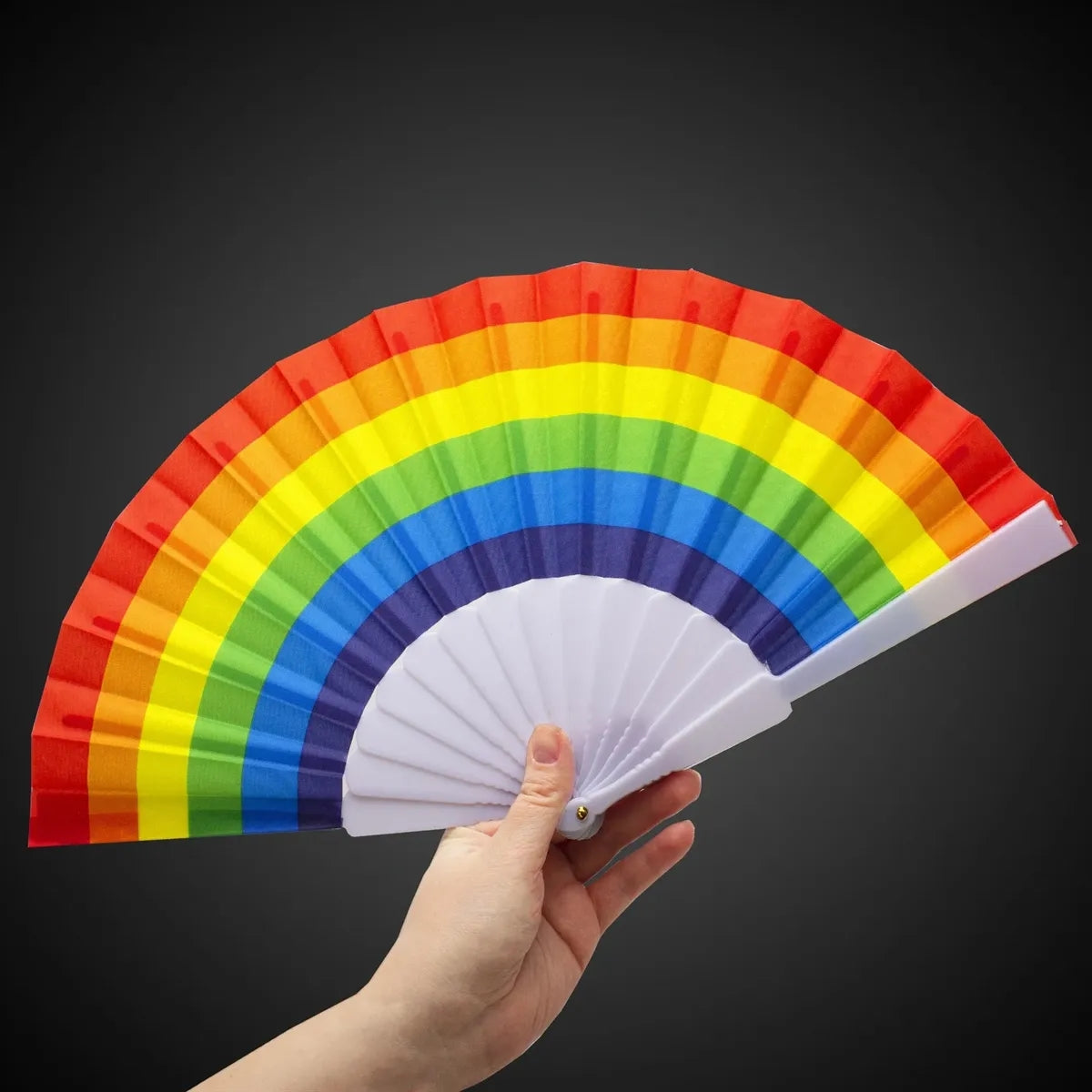 Rainbow Folding Fan 9"