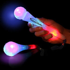 Light-Up White Toy Microphone 9"