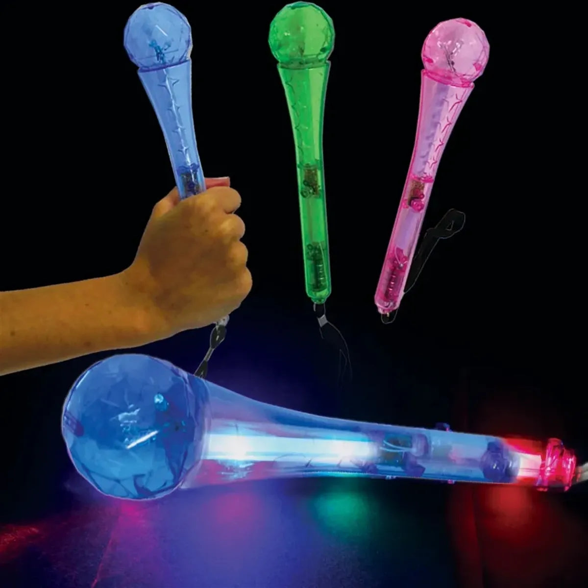 Light-Up Toy Microphone 9" — Assorted Colors
