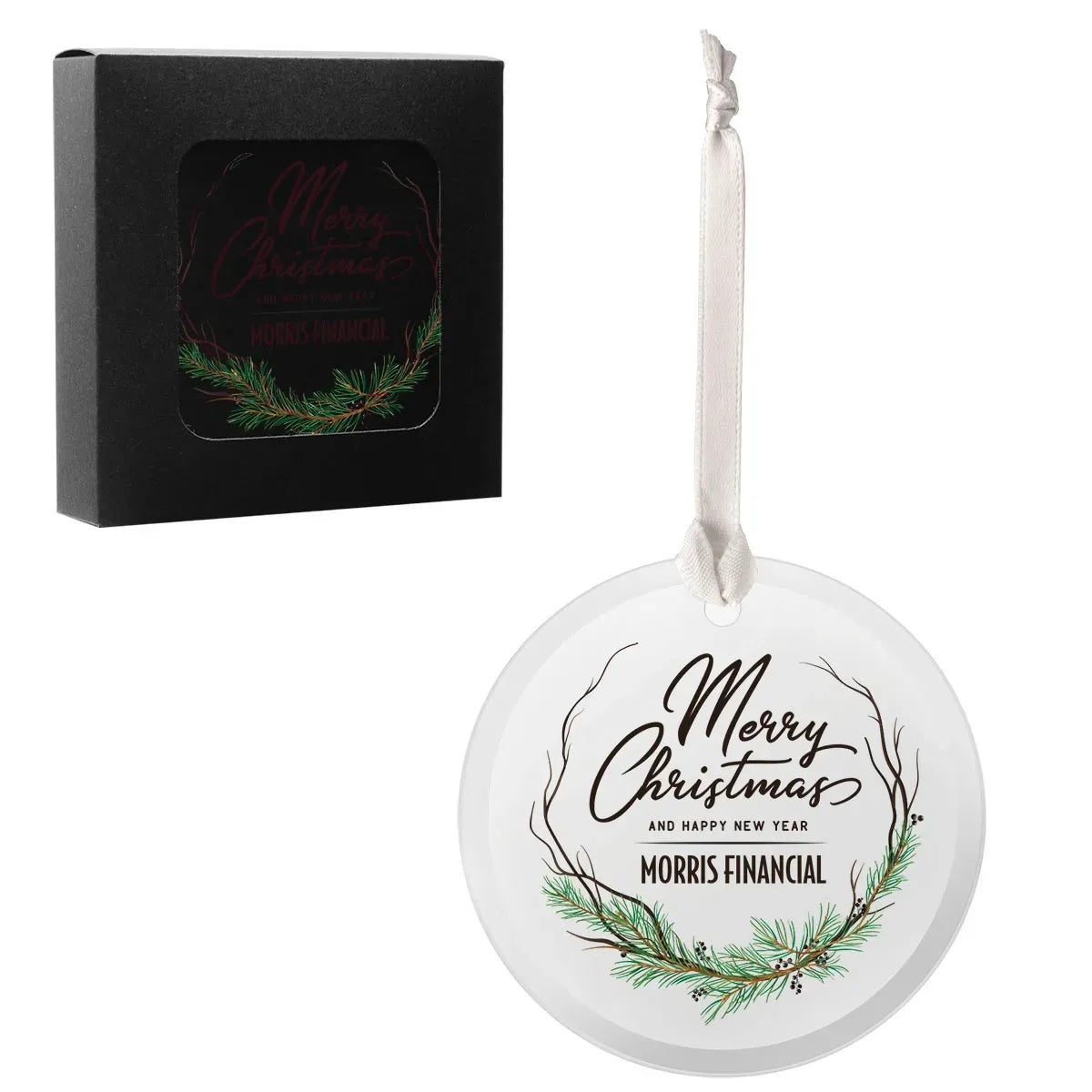 Beveled Glass Holiday Christmas Tree Ornament