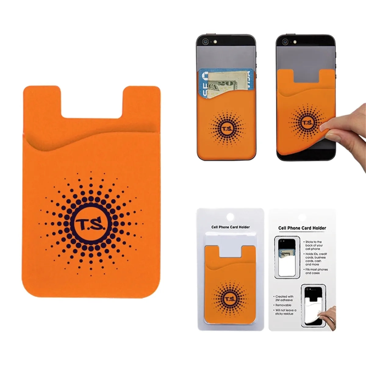 Cell Phone Card Holder w/Packaging