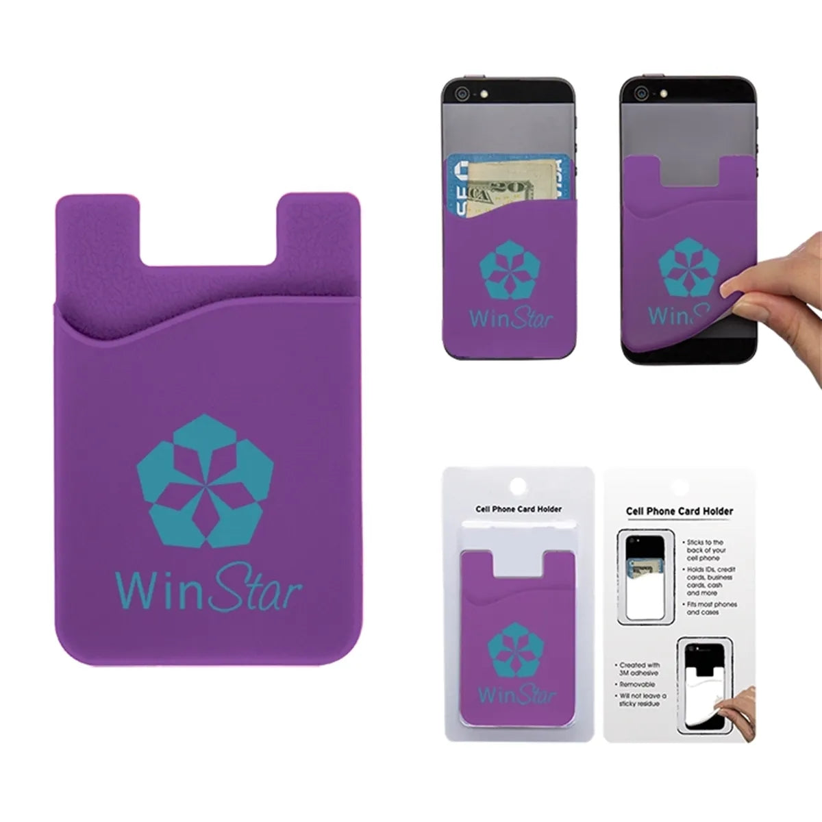 Cell Phone Card Holder w/Packaging