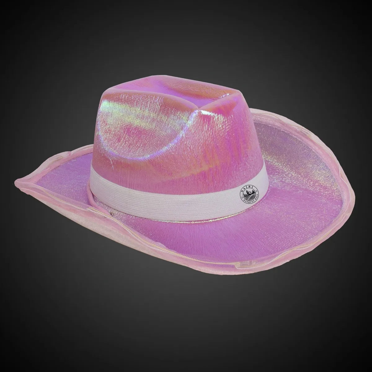 Light-Up Iridescent Cowboy Hat — Pink