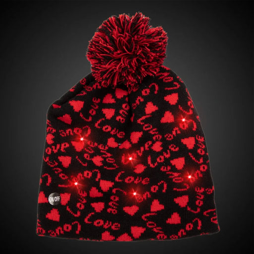 Light-Up Heart Knit Hat