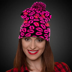 Light-Up Lips Knit Hat