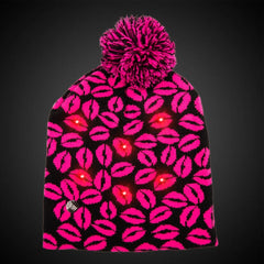 Light-Up Lips Knit Hat