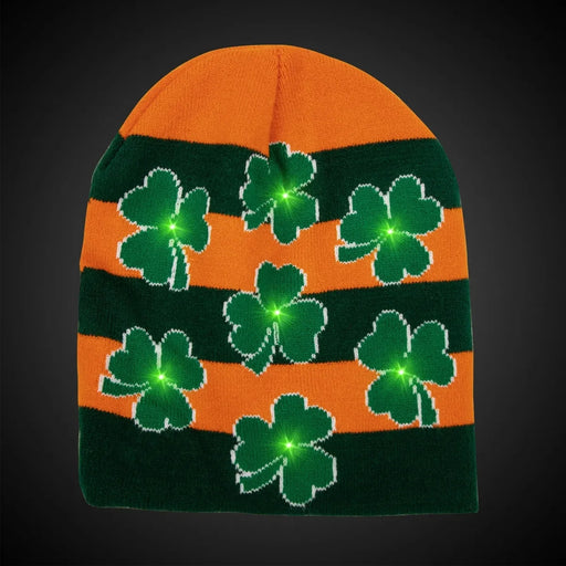 Light-Up Clover Knit Hat