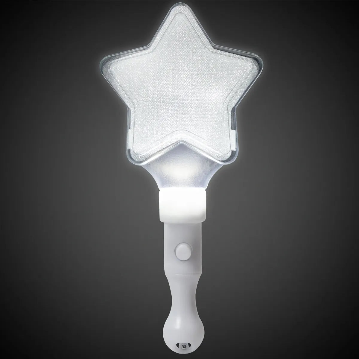 Light-Up White Star Wand 9"