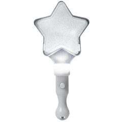 Light-Up White Star Wand 9"