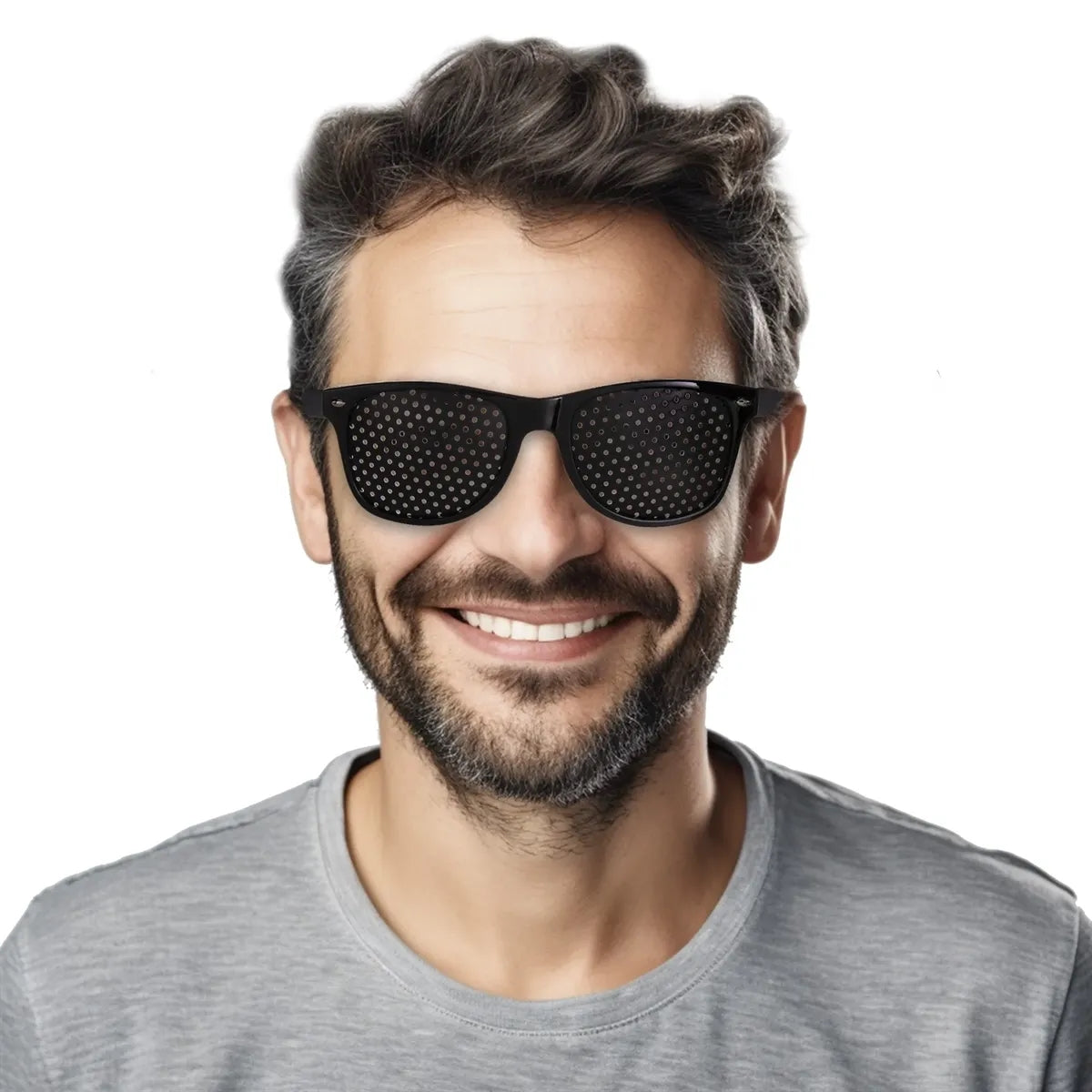 Black Imprinted-Lens Glasses