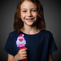 Light-Up Santa Spinner Wand 7.5"