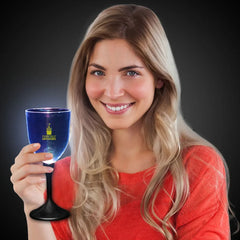 Light-Up Wine Glass 10 oz — Clear Top