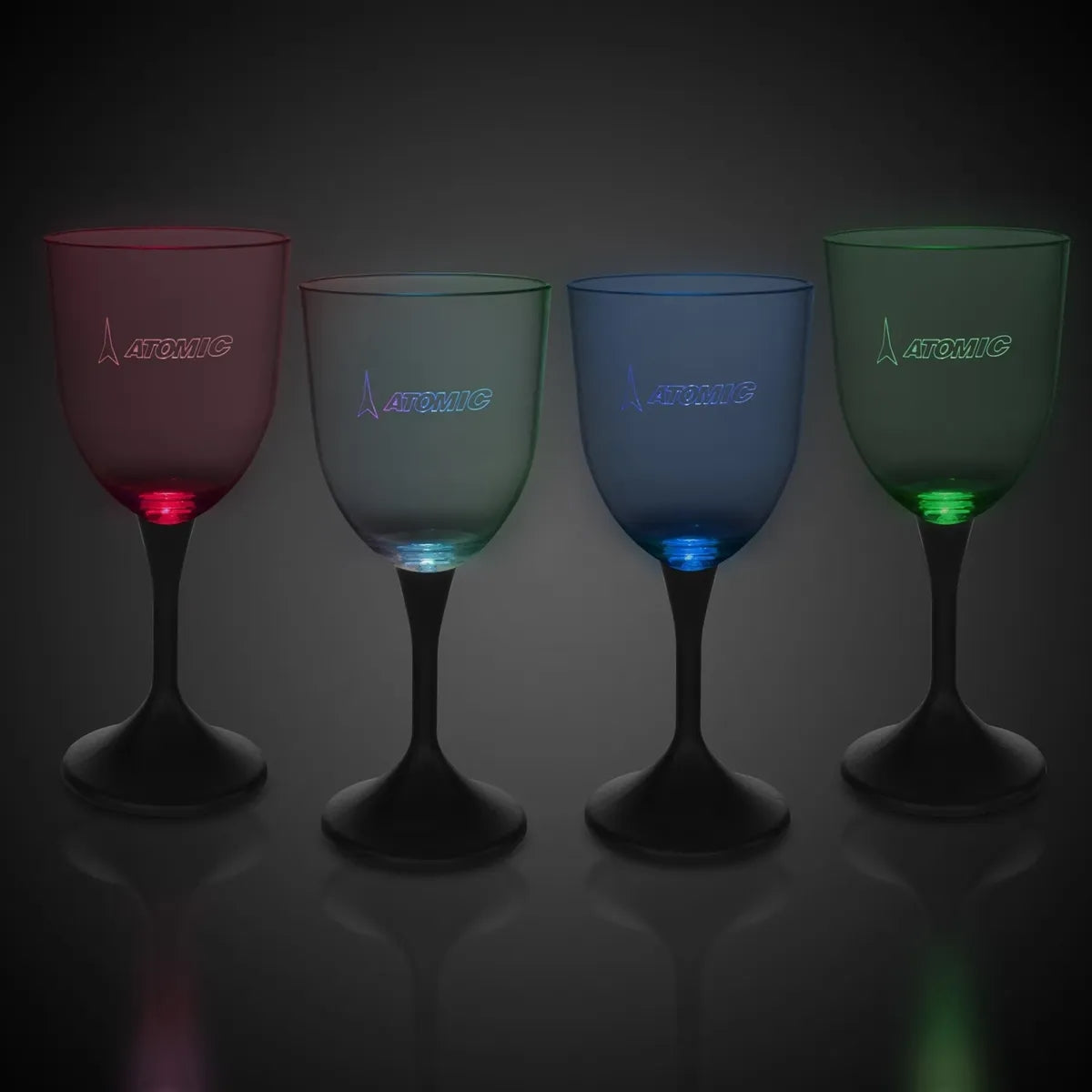 Light-Up Wine Glass 10 oz — Clear Top